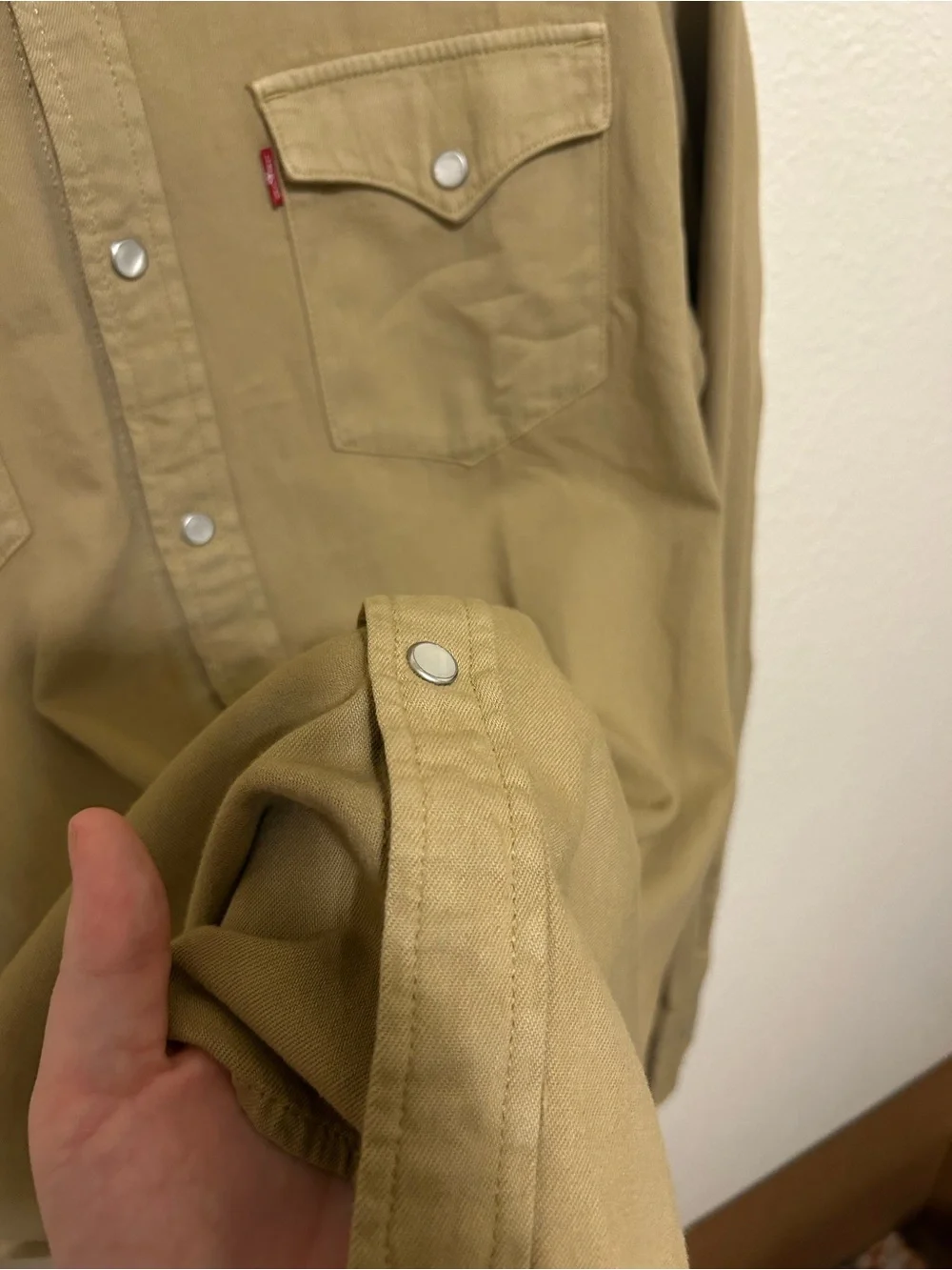 Levi's Men's Button-Down Western Shirt in Olive